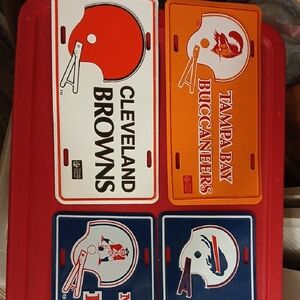 Cleveland Browns and Tampa Bay Buccaneers License Plates